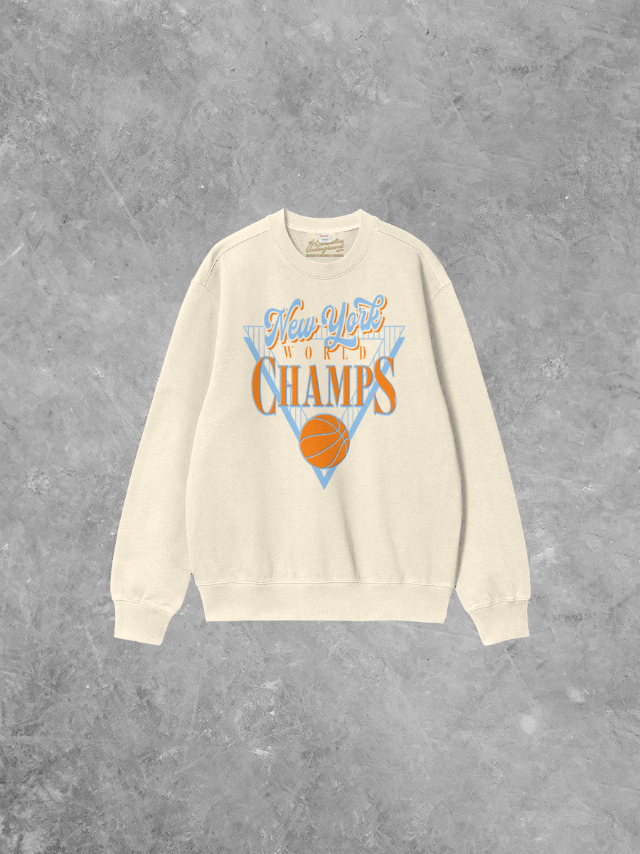 Underground Original Design: New York World Champs Boxy Cotton Sweatshirt
