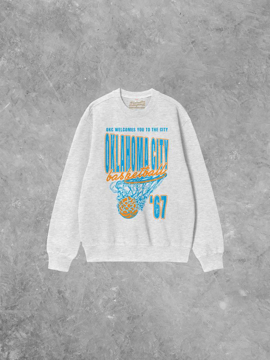 Underground Original Design: 90's Oklahoma City Basketball Boxy Cotton Sweatshirt