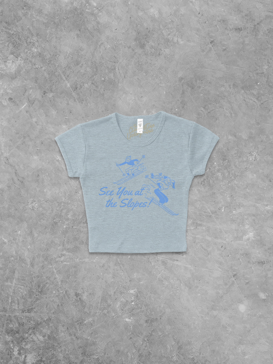 Underground Original Design: See You on the Slopes Micro-Ribbed Baby Tee