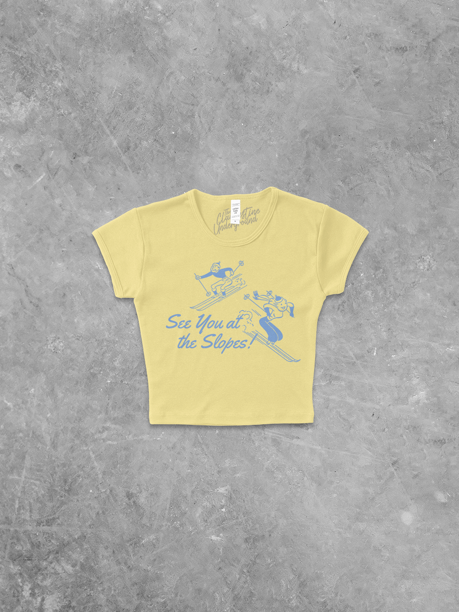 Underground Original Design: See You on the Slopes Micro-Ribbed Baby Tee