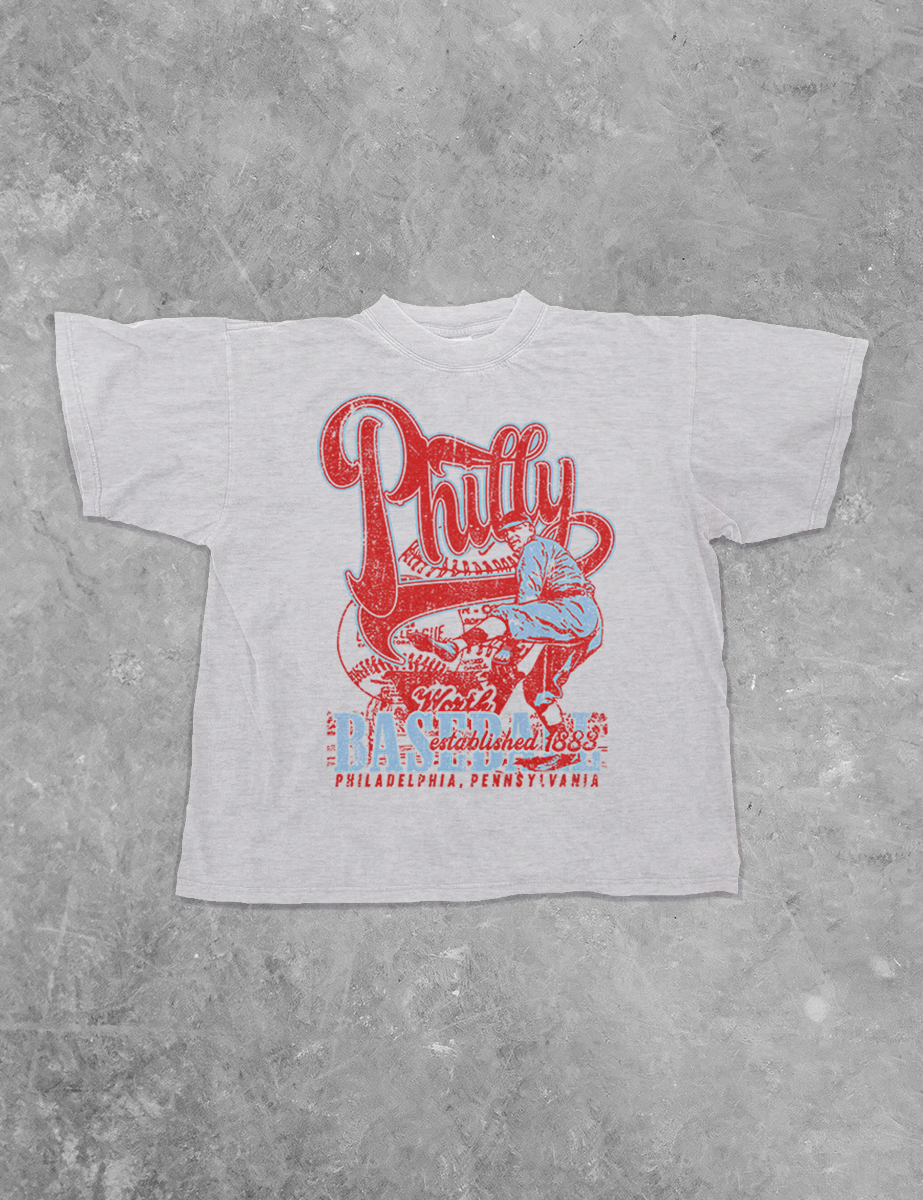 Underground Original Design: Philadelphia Baseball, 90's Boxy Cotton TShirt