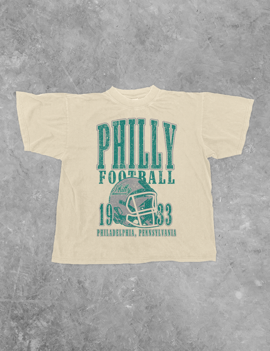 Underground Original Design: 90's Philly Football Boxy Cotton TShirt