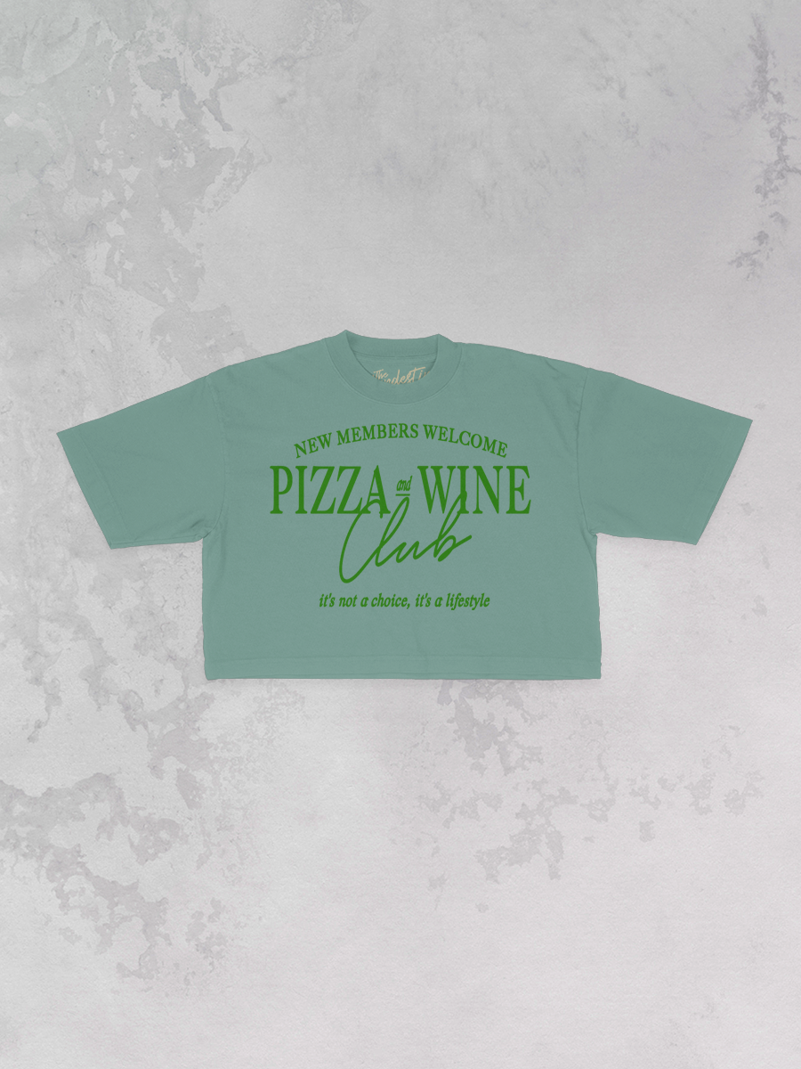 Underground Original Design: Pizza and Wine Club Crop Tee