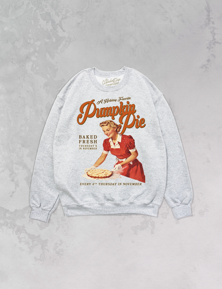 Underground Original Design: Fresh Pumpkin Pie, Thanksgiving Oversized 90's Sweatshirt