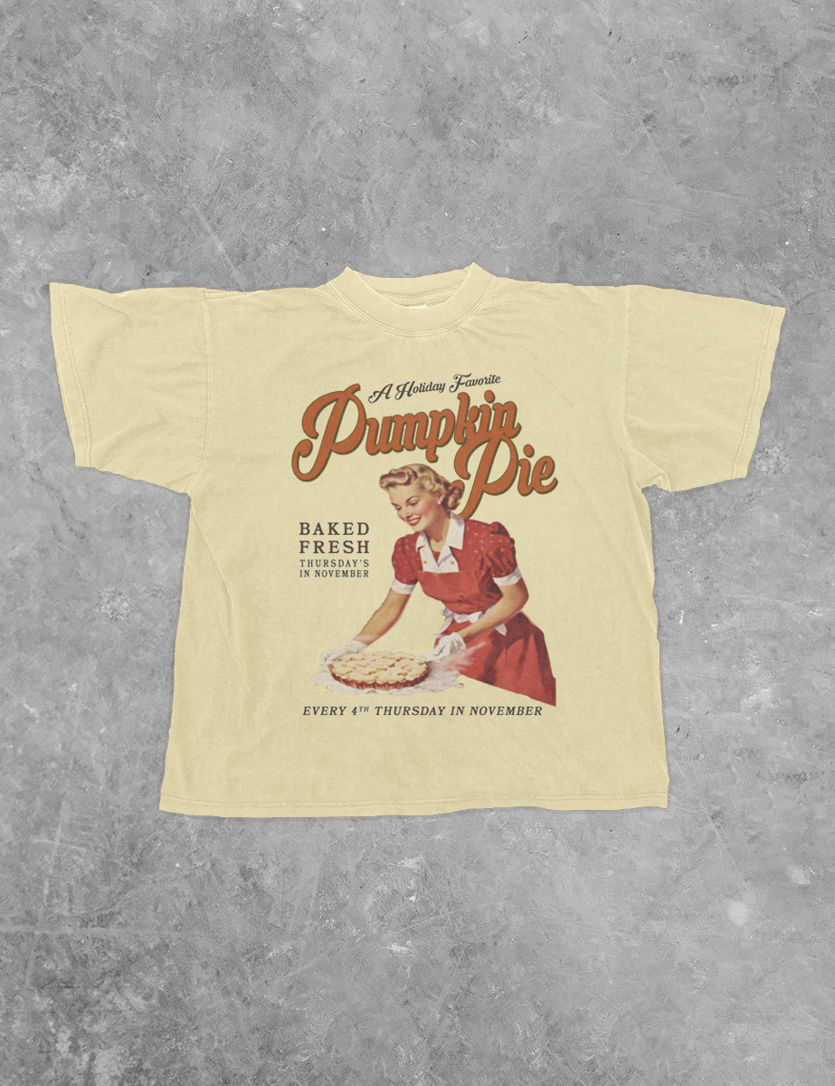Fresh Pumpkin Pie, Thanksgiving Bella Canvas GD Cotton T-Shirt