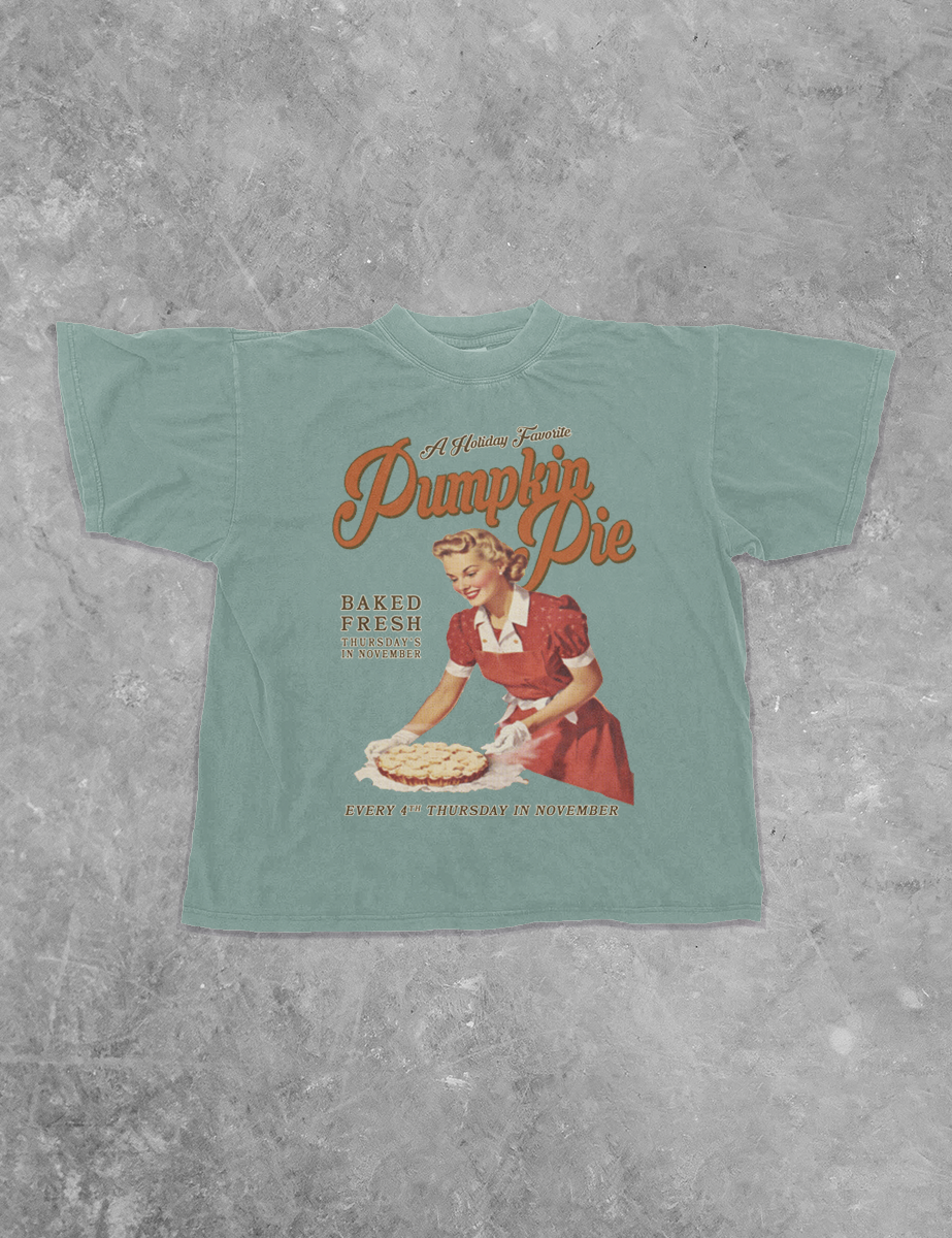 Underground Original Design: Fresh Pumpkin Pie, Thanksgiving Boxy Cotton T-Shirt