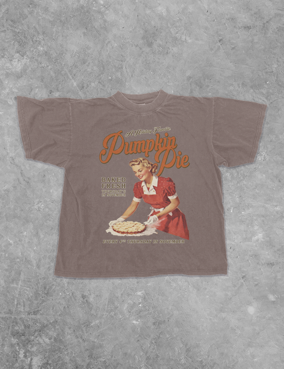Underground Original Design: Fresh Pumpkin Pie, Thanksgiving Boxy Cotton T-Shirt