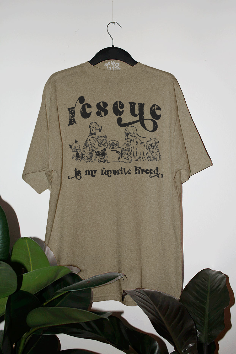 Underground Original Design: Rescue is My Favorite Breed Oversized T-Shirt