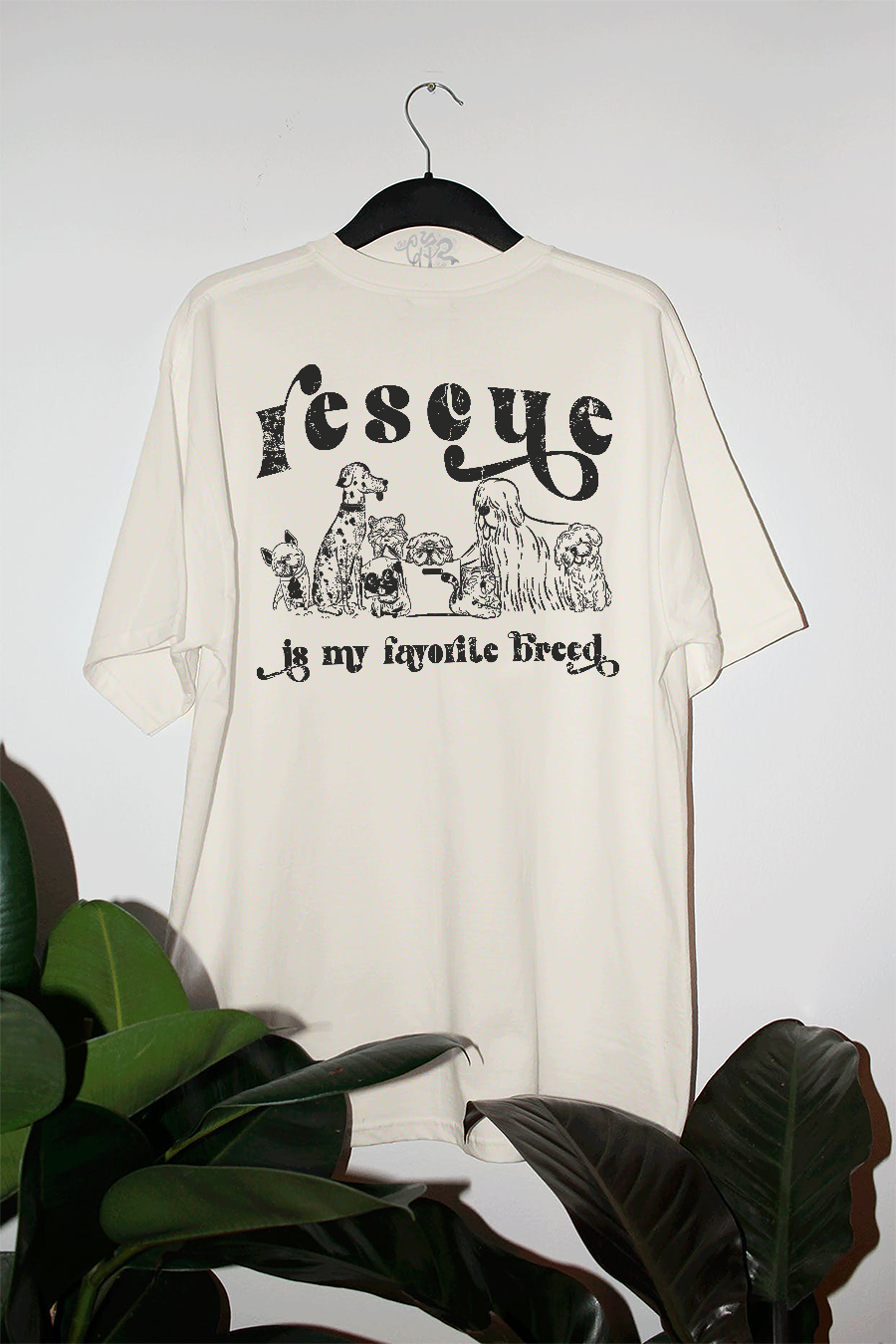 Underground Original Design: Rescue is My Favorite Breed Oversized T-Shirt
