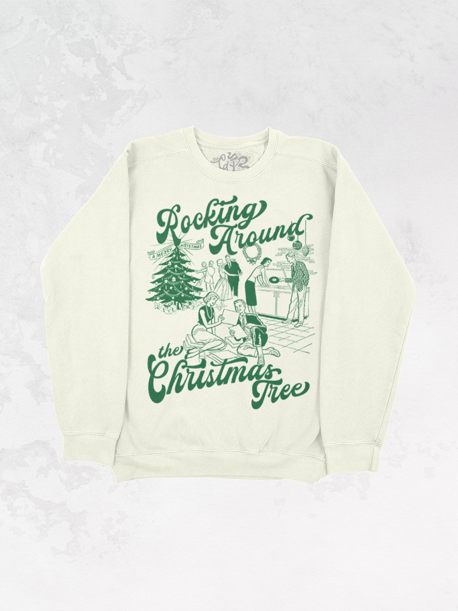 Underground Original Design: Rocking Around the Christmas Tree Oversized Vintage Sweatshirt