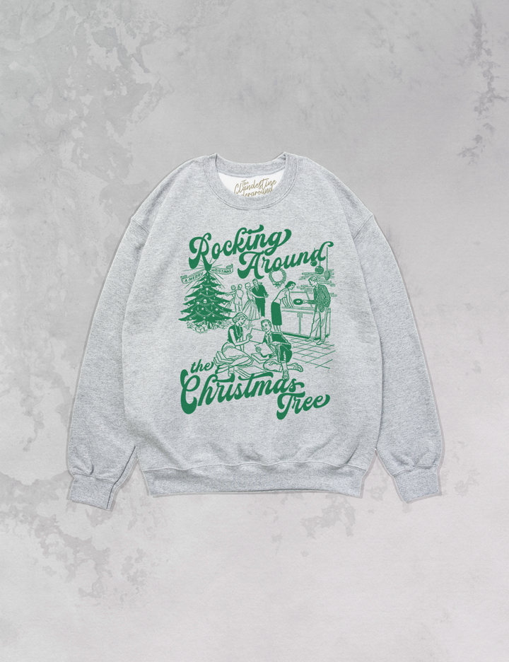Underground Original Design: Rocking Around the Christmas Tree Oversized 90's Sweatshirt
