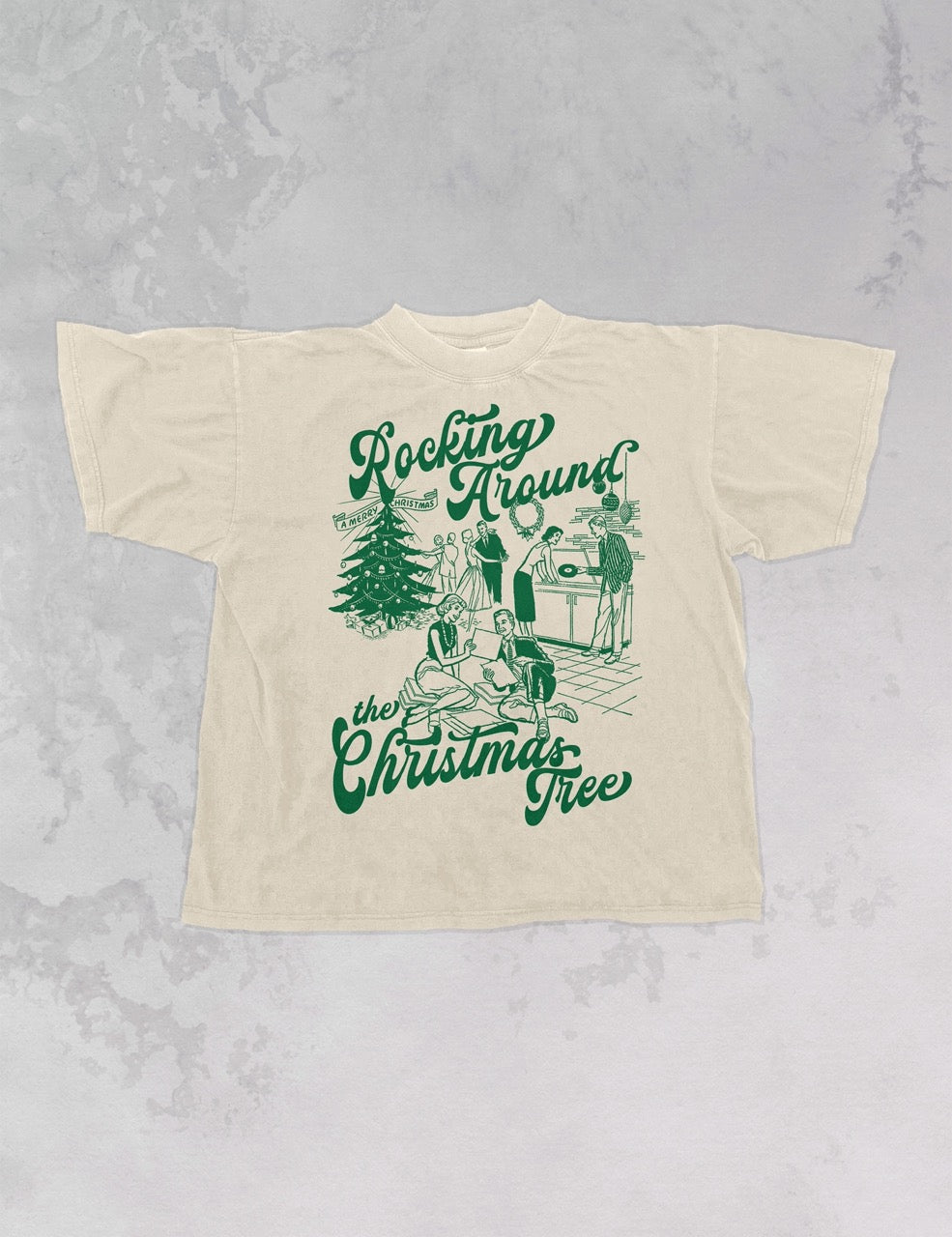 Underground Original Design: Rocking Around the Christmas Tree Oversized T-Shirt