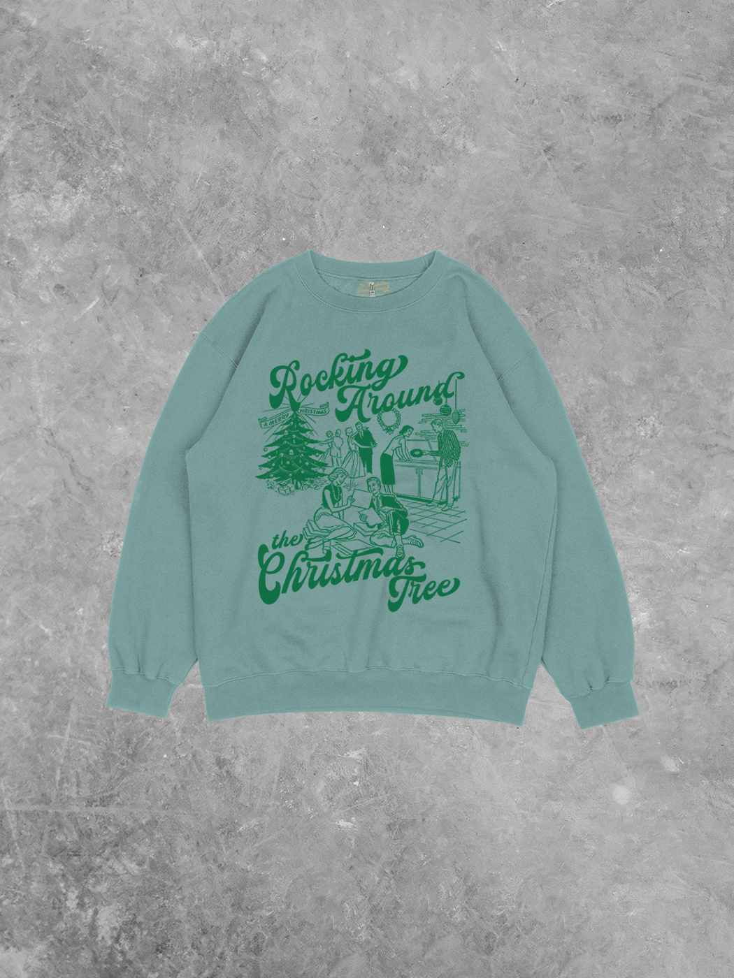 Rocking Around the Christmas Tree Recycled American Apparel Sweatshirt