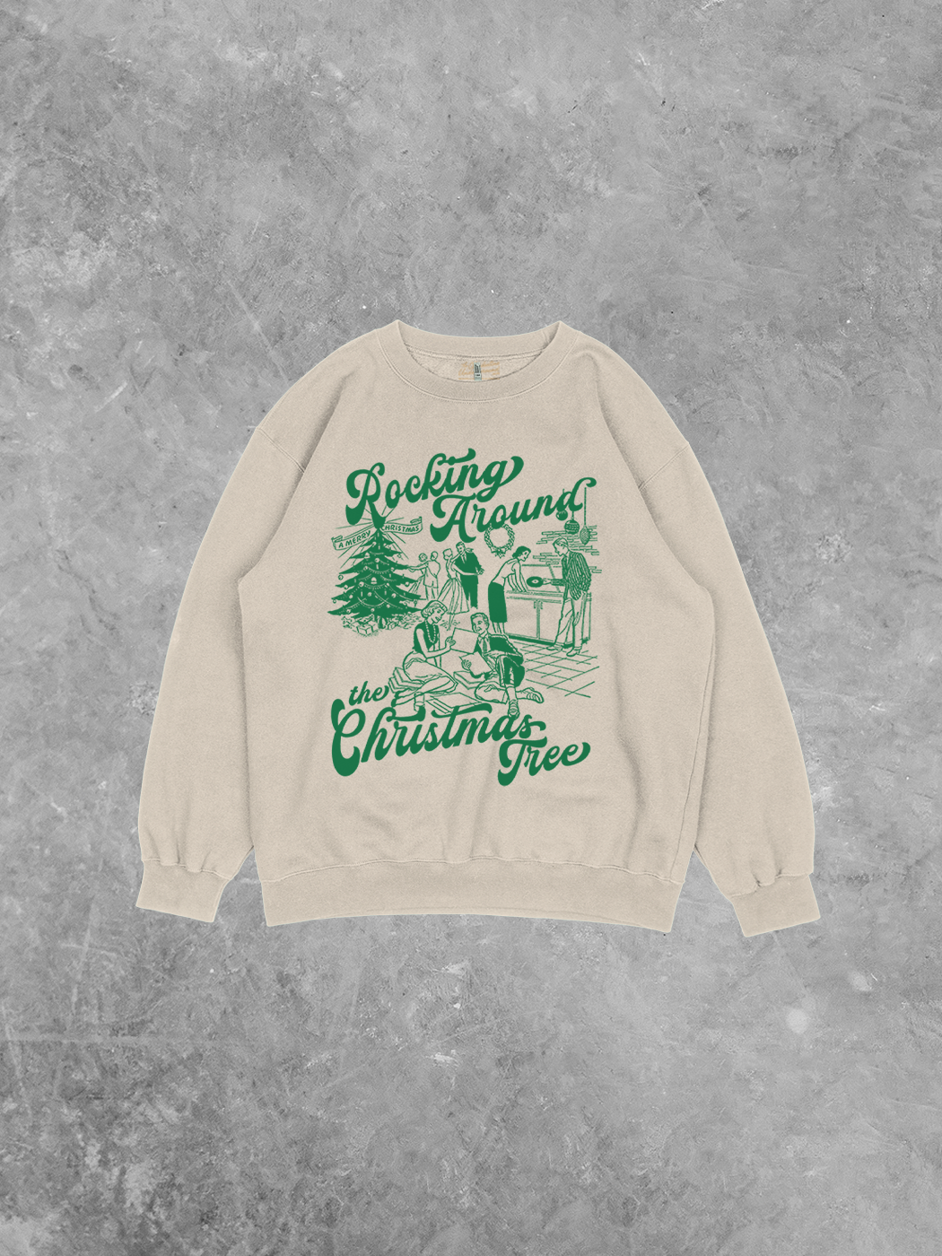 Rocking Around the Christmas Tree Recycled American Apparel Sweatshirt