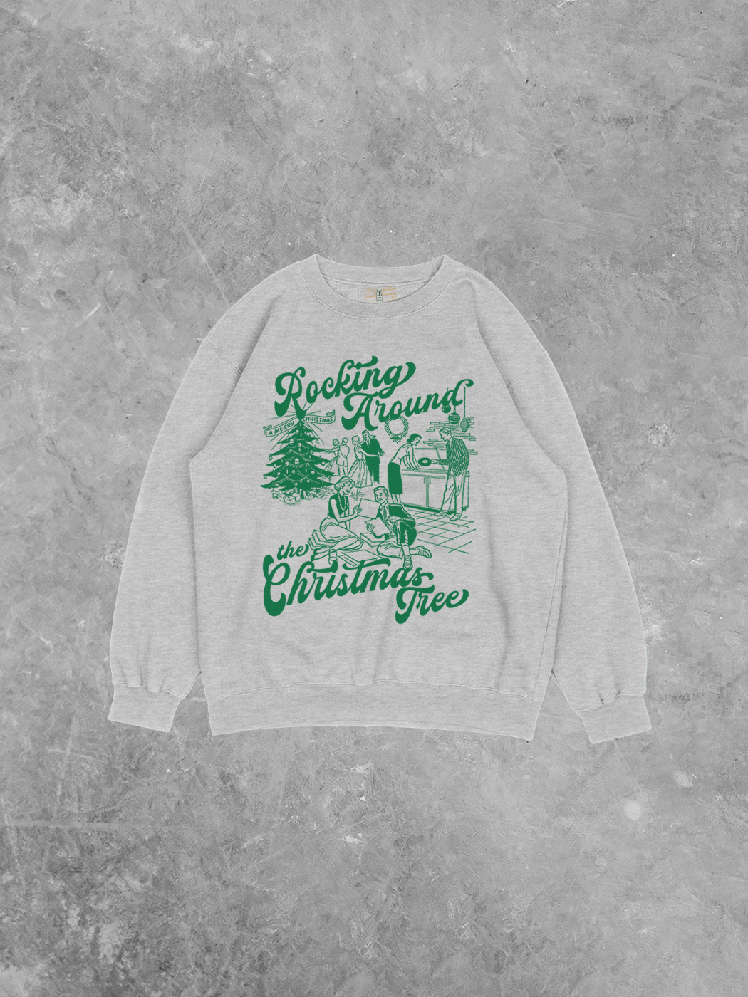 Rocking Around the Christmas Tree Recycled American Apparel Sweatshirt