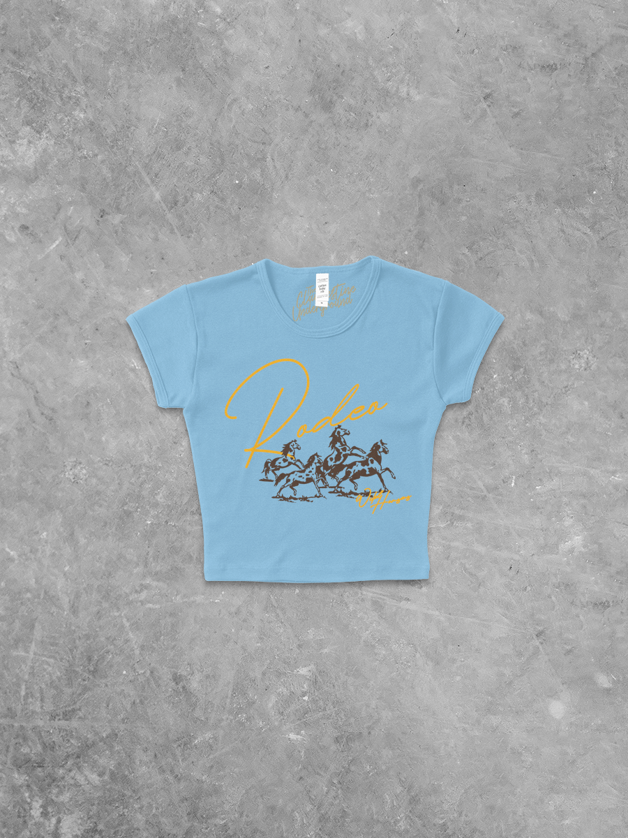 Underground Original Design: Wild Horses Rodeo, Western Micro-Ribbed Baby Tee