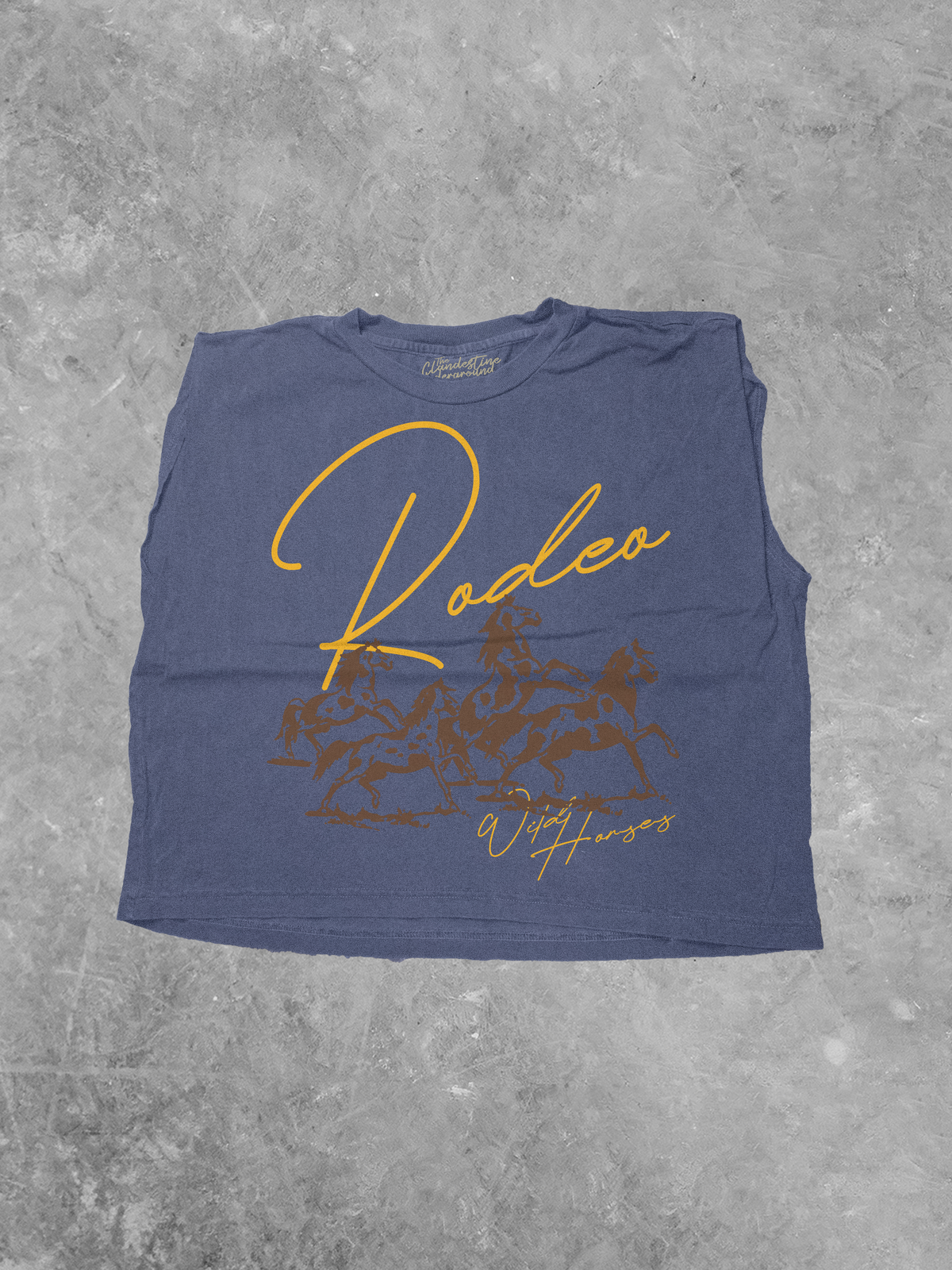 Rodeo Wild Horses, Western Muscle Tank