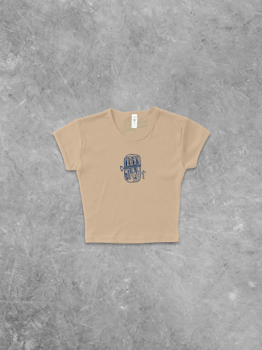 Underground Original Design: Salty Sardines, Fresh Fish Micro-Ribbed Baby Tee