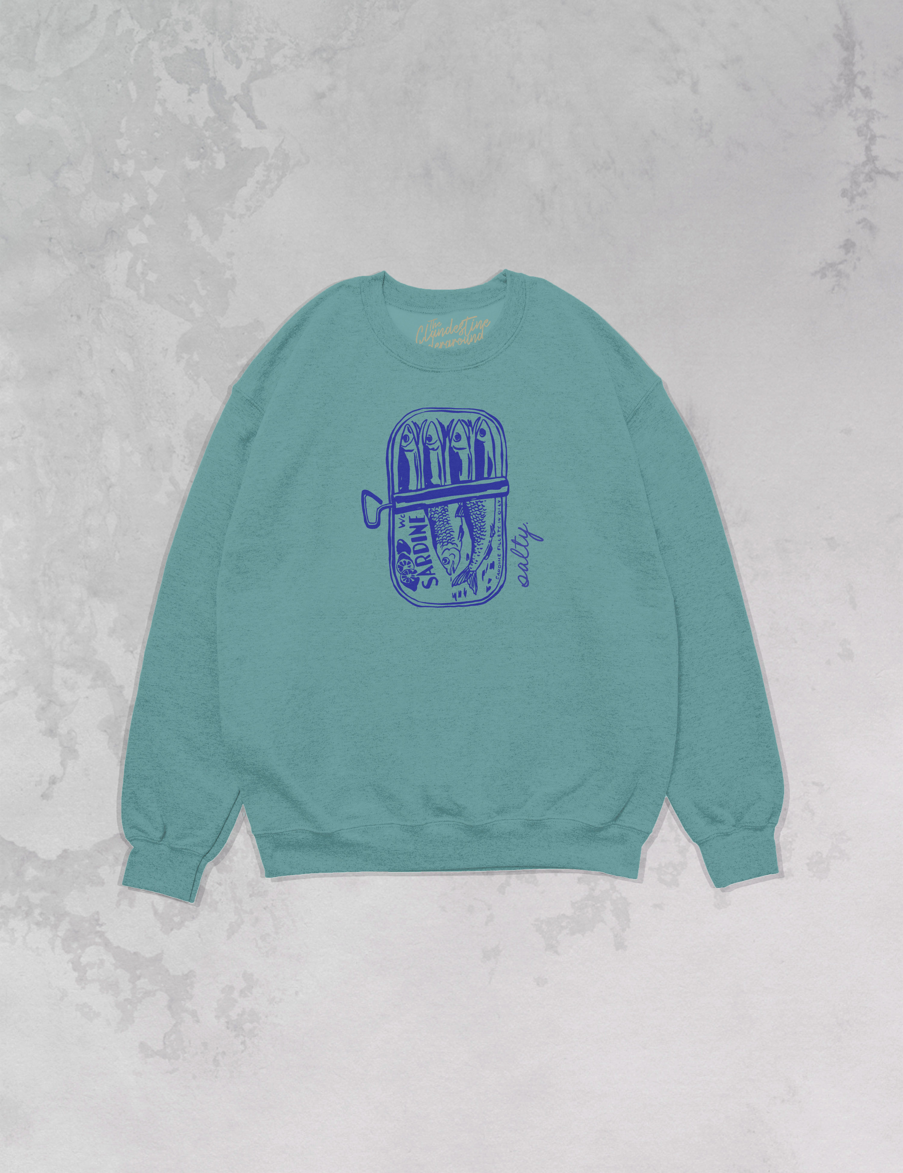 Underground Original Design: Salty Sardines, Oversized Sustainable Sweatshirt