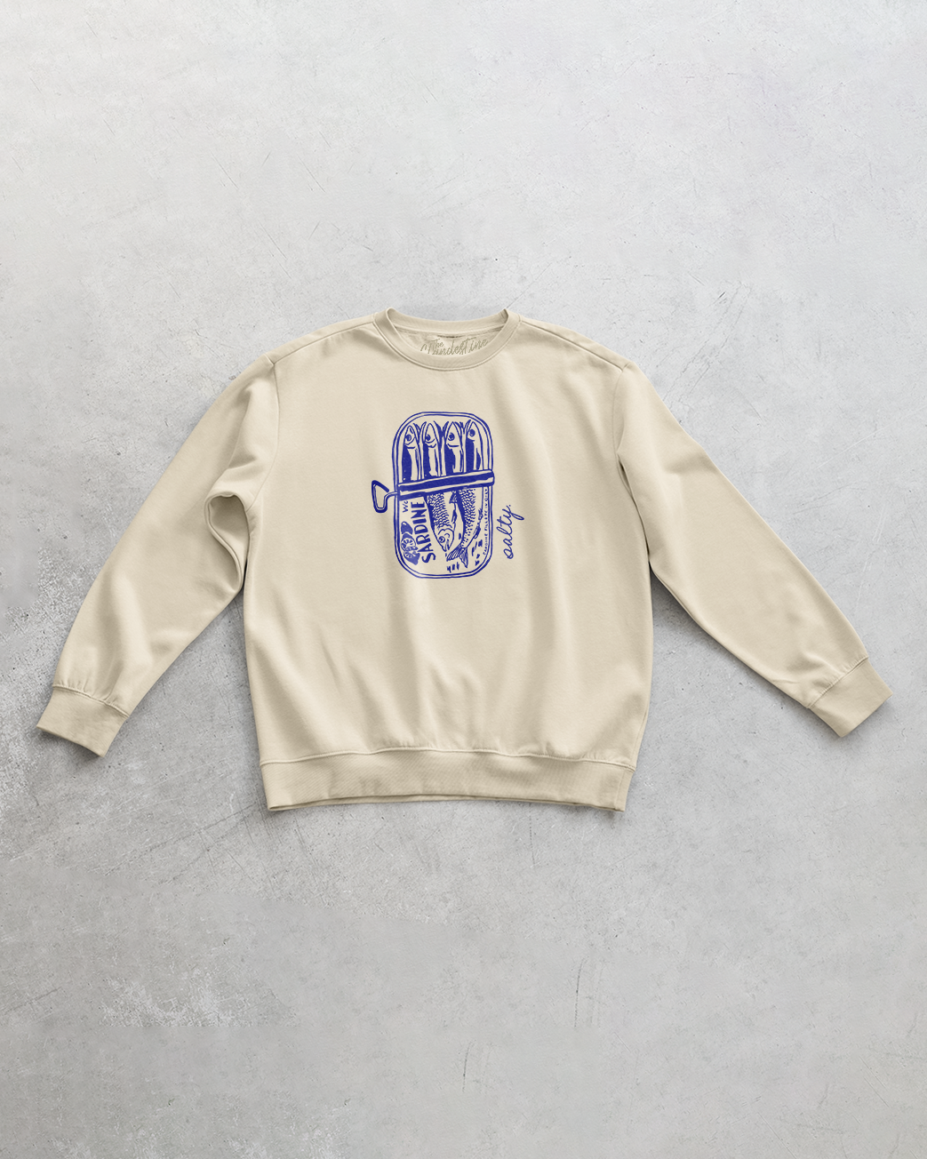 Underground Original Design: Salty Sardines, Oversized Sustainable Sweatshirt