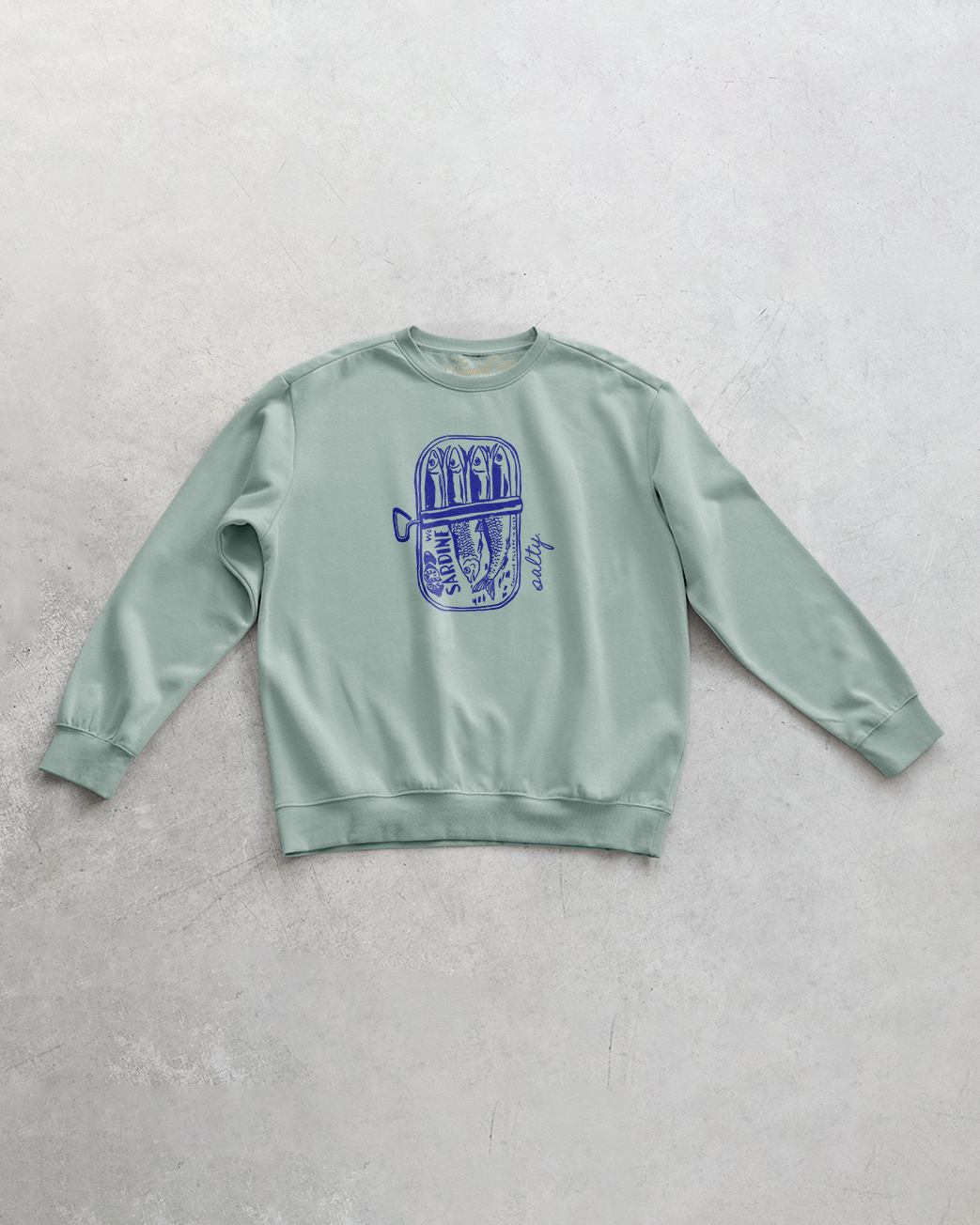 Underground Original Design: Salty Sardines, Oversized Sustainable Sweatshirt