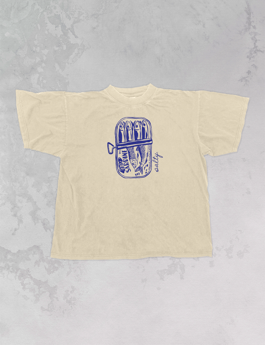 Underground Original Design: Salty Sardines, Fresh Fish Oversized TShirt