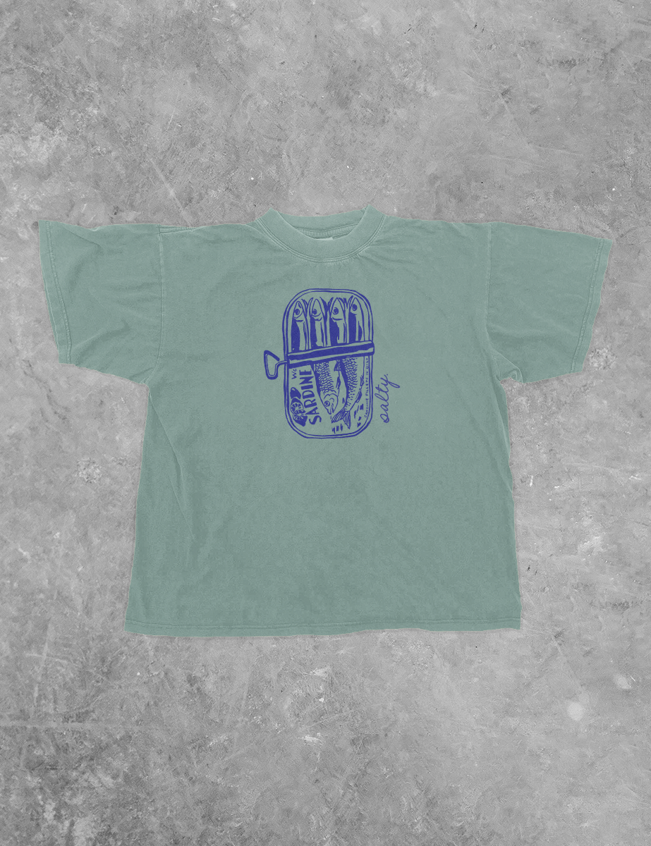 Underground Original Design: Salty Sardines, Fresh Fish Boxy Cotton TShirt