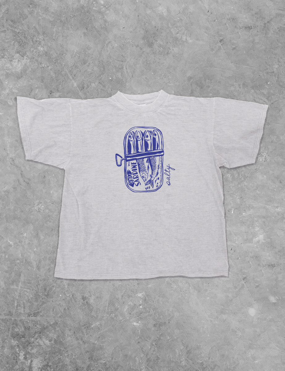 Underground Original Design: Salty Sardines, Fresh Fish Boxy Cotton TShirt