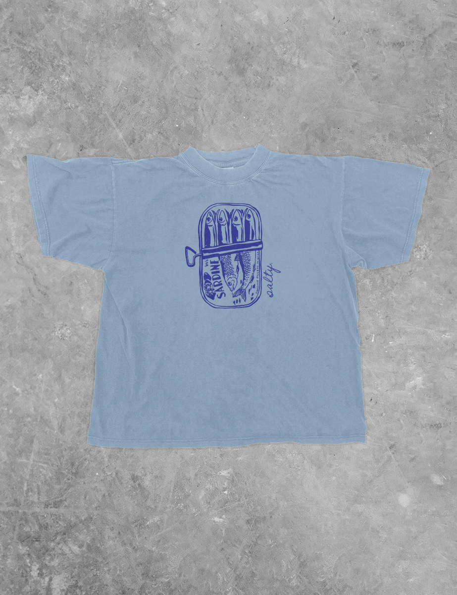 Underground Original Design: Salty Sardines, Fresh Fish Boxy Cotton TShirt