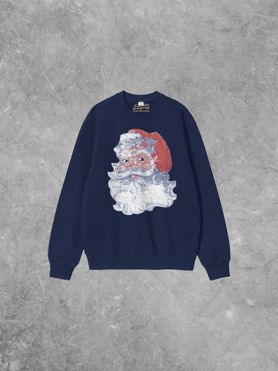 Underground Original Design: Retro Santa Boxy Cotton 90's Sweatshirt