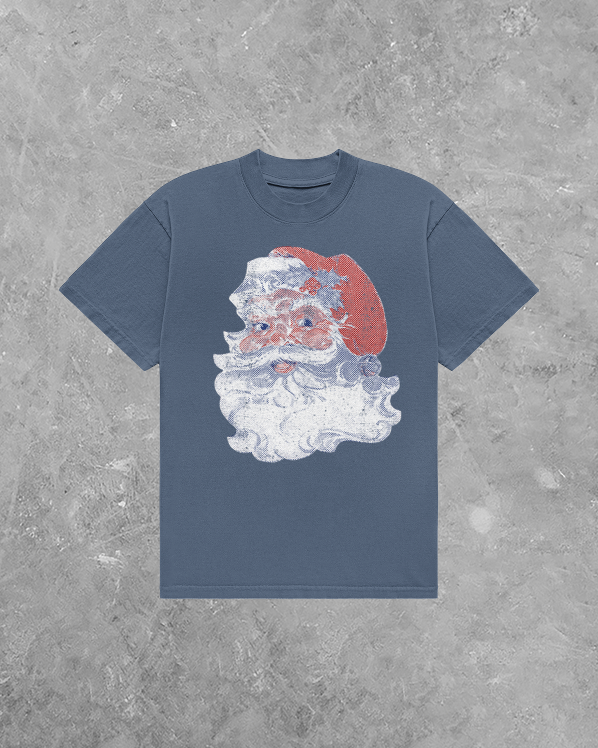Retro Distressed Santa, AA Cotton T-Shirt