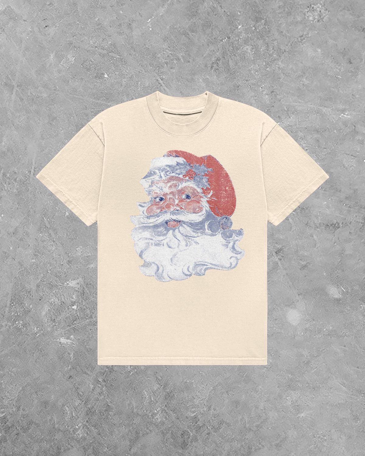 Retro Distressed Santa, AA Cotton T-Shirt