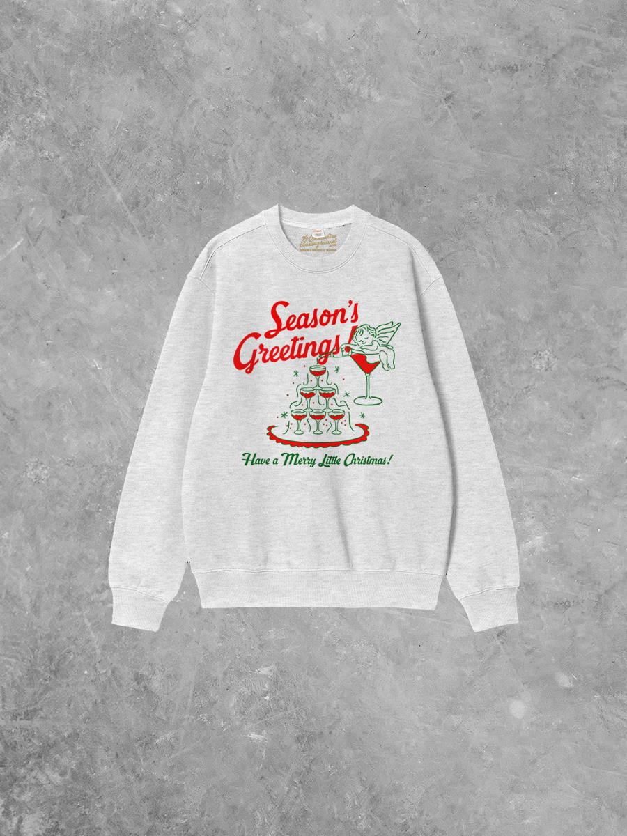 Underground Original Design: Season's Greetings! Christmas Boxy Cotton 90's Sweatshirt