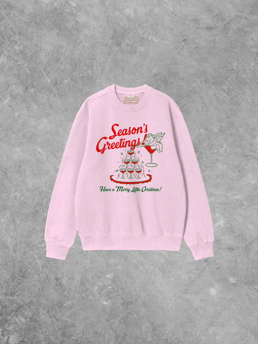 Underground Original Design: Season's Greetings! Christmas Boxy Cotton 90's Sweatshirt