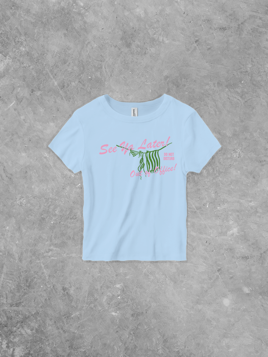 See Ya, Out of Office Micro-Ribbed BC Baby Tee