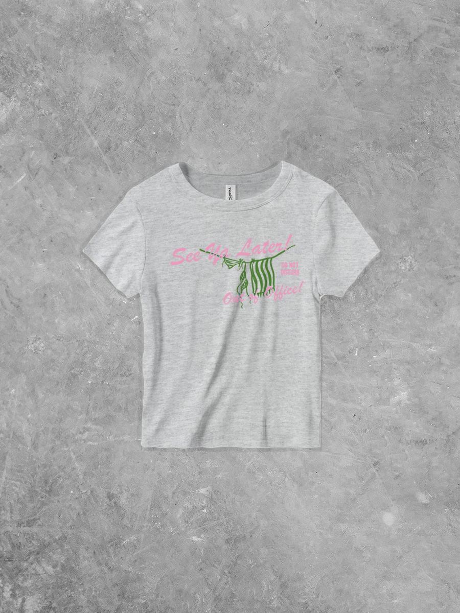 See Ya, Out of Office Micro-Ribbed BC Baby Tee
