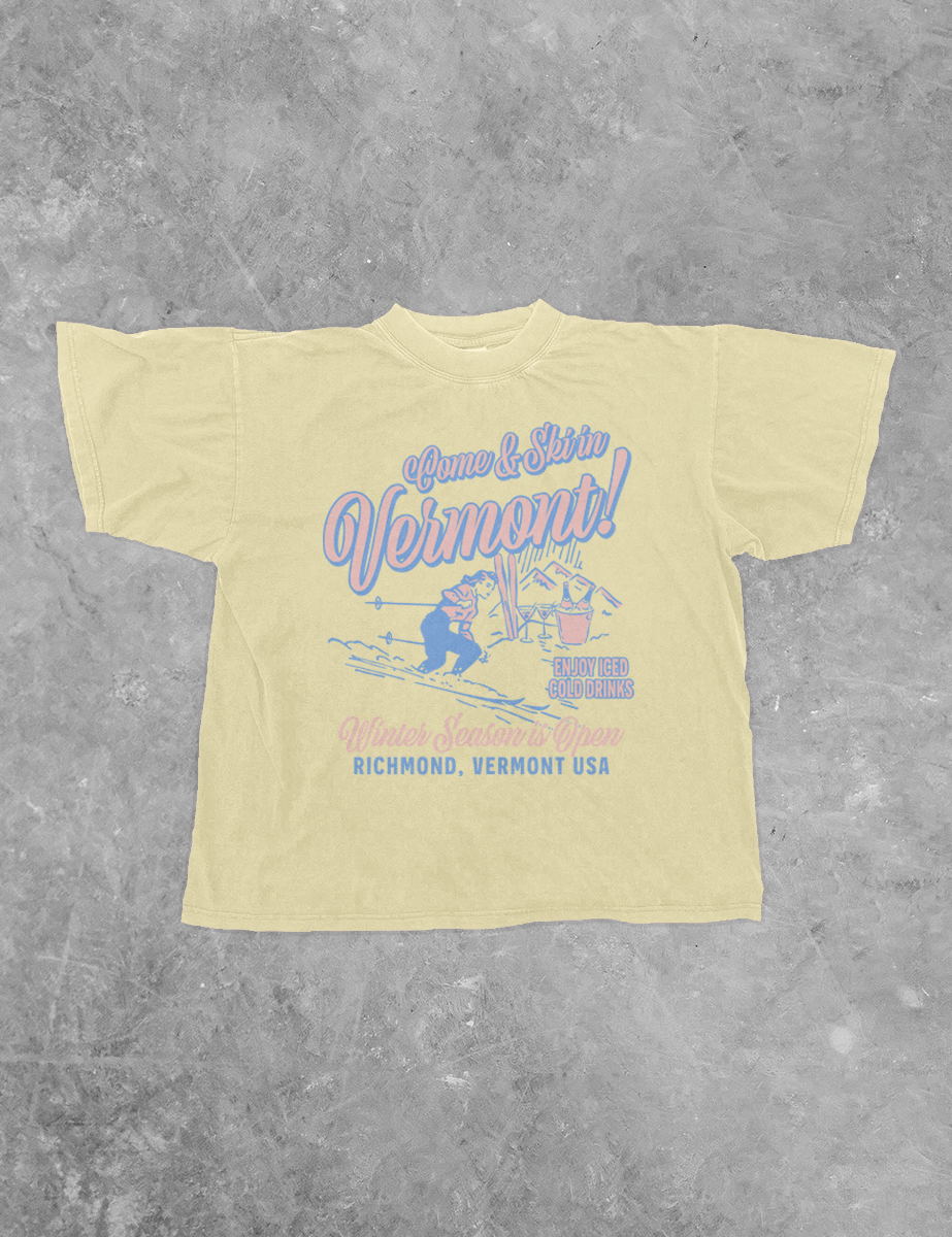 Ski In Vermont, Winter Bella Canvas GD Cotton T-Shirt