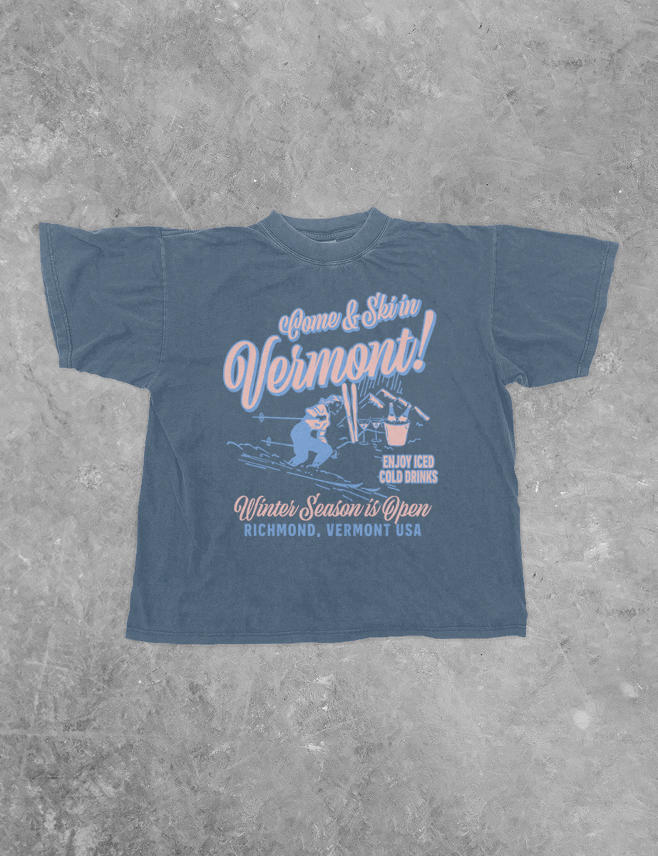 Ski In Vermont, Winter Bella Canvas GD Cotton T-Shirt
