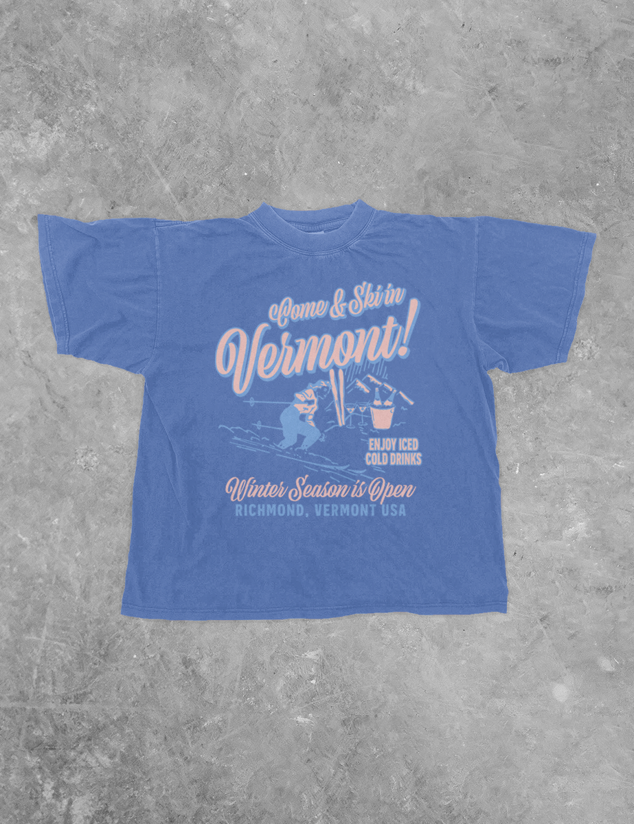 Ski In Vermont, Winter Bella Canvas GD Cotton T-Shirt
