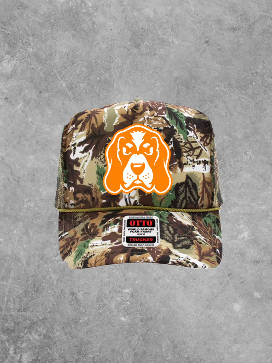 Smokey Logo, Orange & White Game Day Trucker Hat