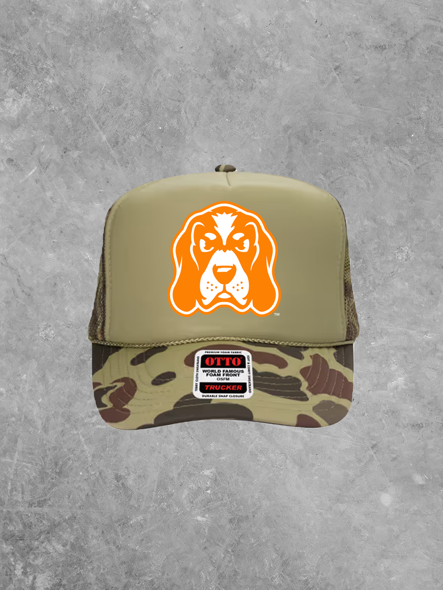 Smokey Logo, Orange & White Game Day Trucker Hat