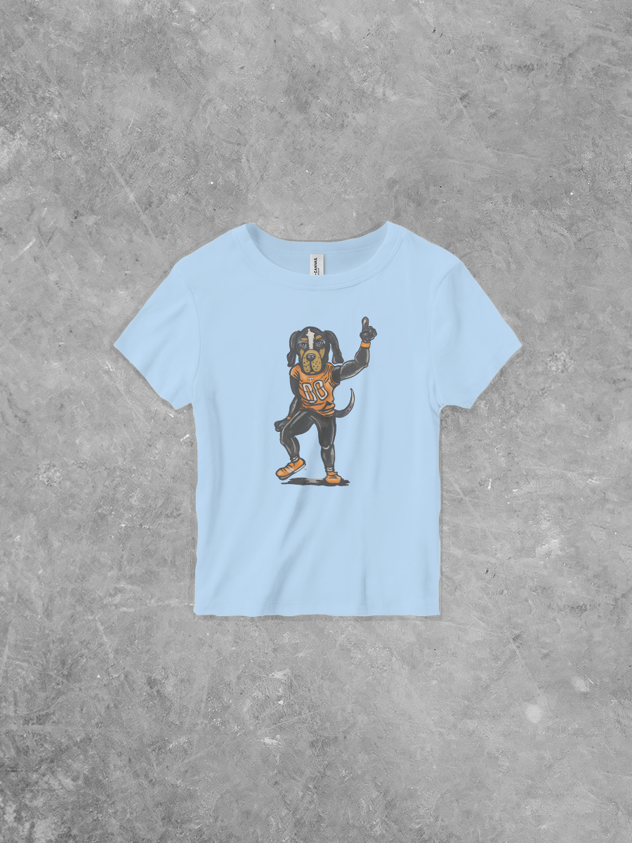 Smokey #1 Mascot, TN Volunteers Bella Canvas Micro-Ribbed Baby Tee
