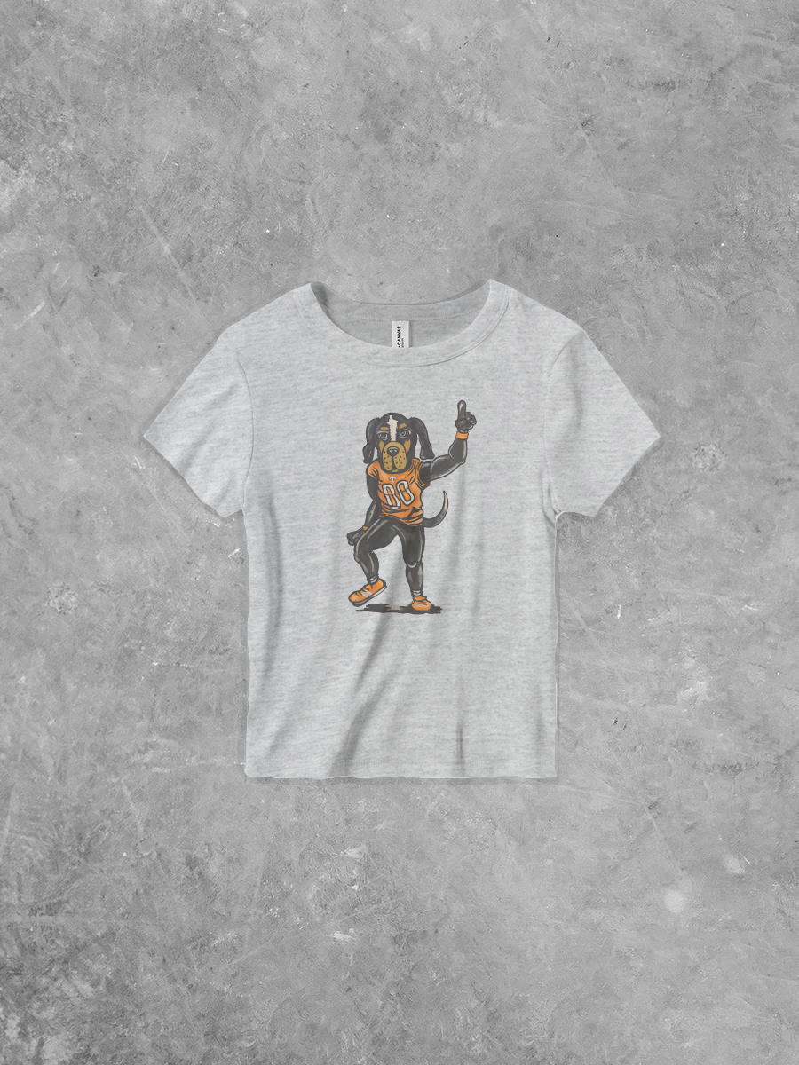 Smokey #1 Mascot, TN Volunteers Bella Canvas Micro-Ribbed Baby Tee