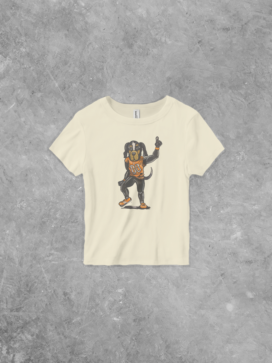 Smokey #1 Mascot, TN Volunteers Bella Canvas Micro-Ribbed Baby Tee