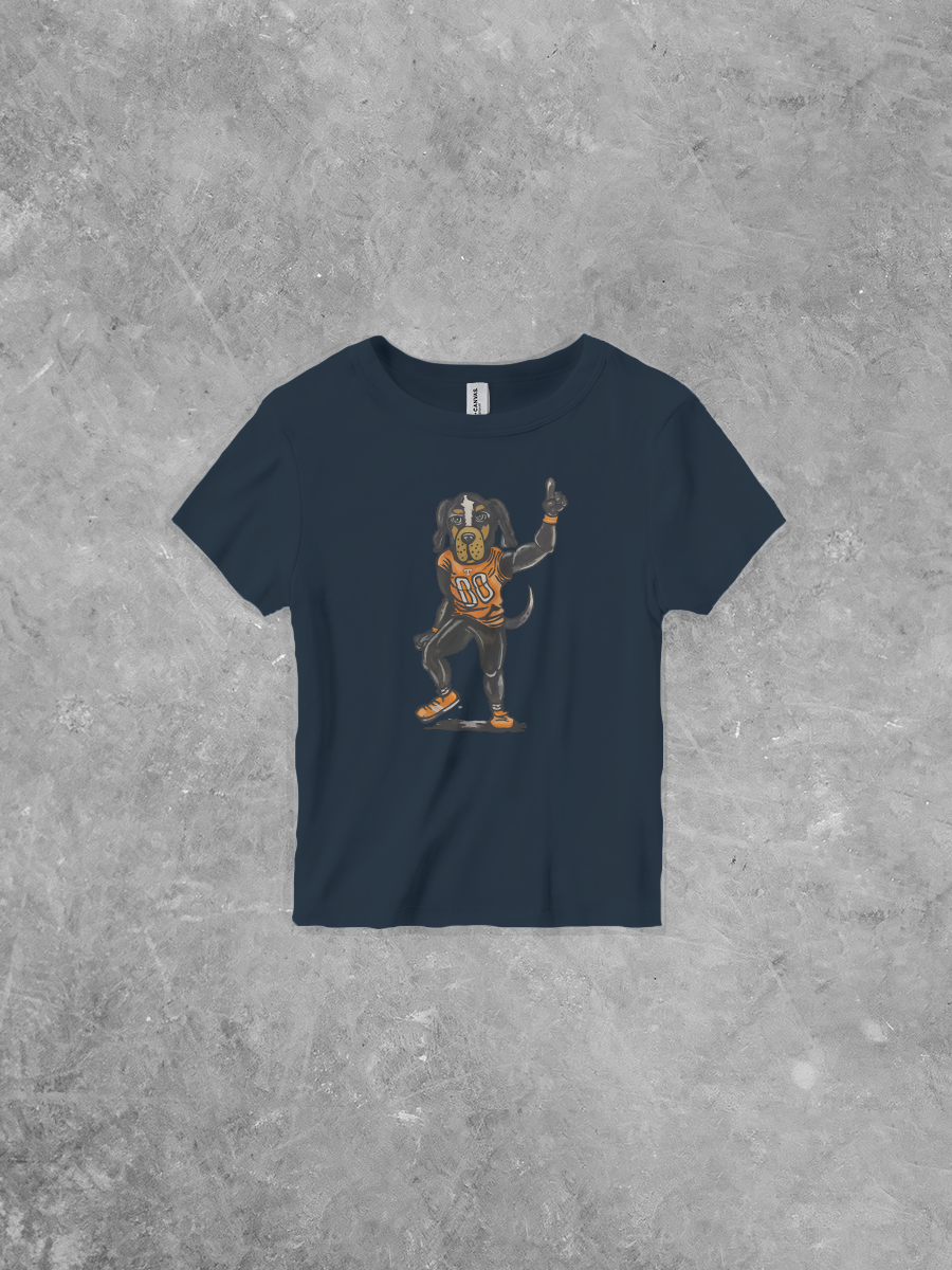 Smokey #1 Mascot, TN Volunteers Bella Canvas Micro-Ribbed Baby Tee