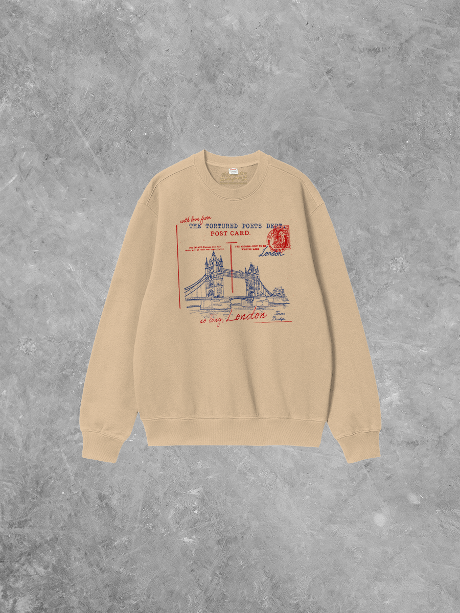 Underground Original Design: So Long, London Boxy Cotton Sweatshirt