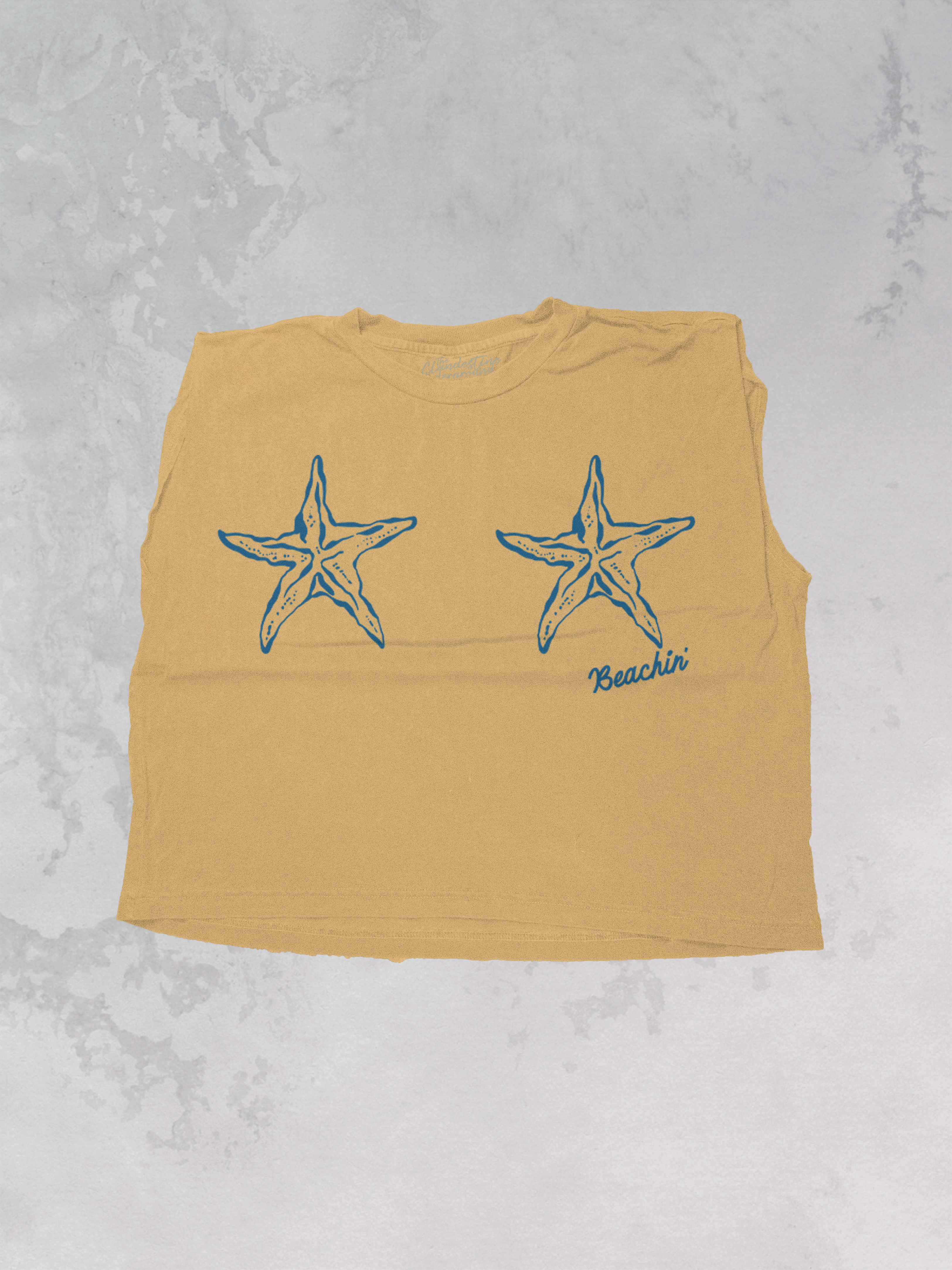 Starfish Bra, Beachin' Summer  Cropped Muscle Tank