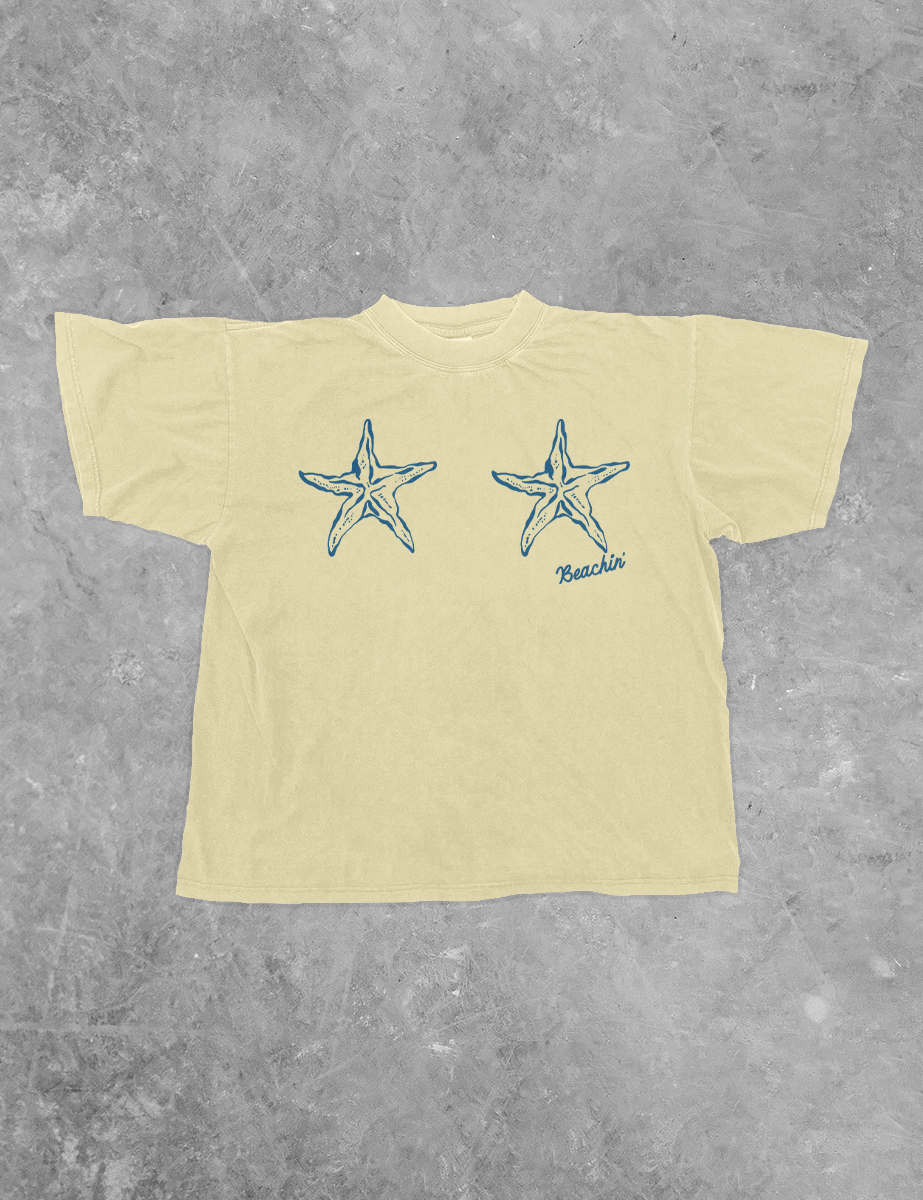 Starfish Bra, Beachin' Summer BC Boxy Cotton T-Shirt