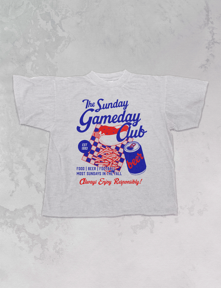 Underground Original Design: Sunday Gameday Club Oversized TShirt