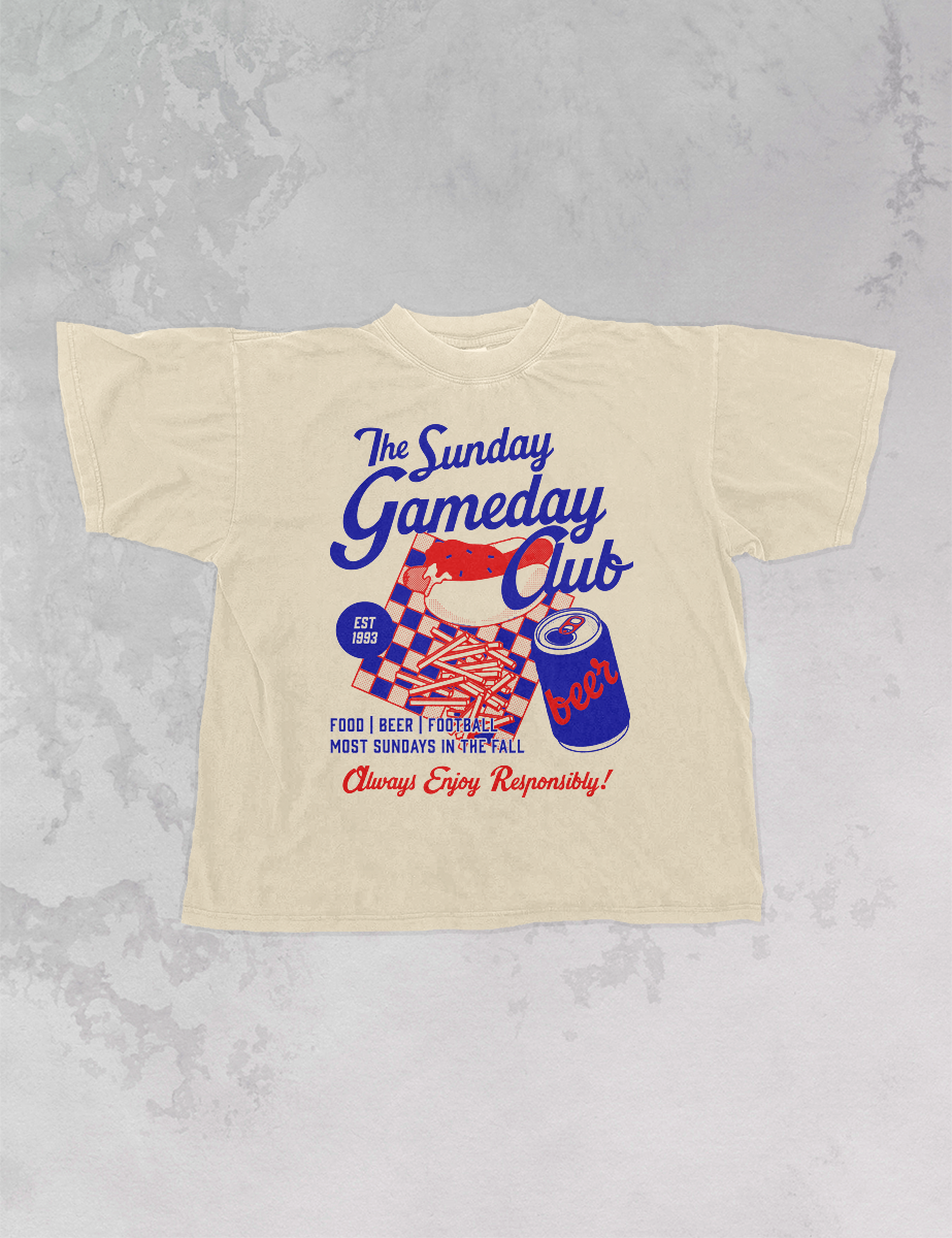 Underground Original Design: Sunday Gameday Club Oversized TShirt